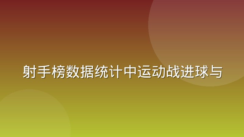 射手榜数据统计中运动战进球与点球的区分标准